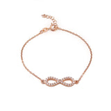 123home | Infinity Bracelet in Rose Gold Sterling Silver
