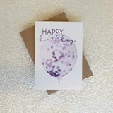 Candle Bark Creations | Confetti Balloon Watercolour Birthday Gift Card