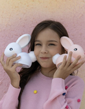 kids concepts | White Bunny Battery Operated Night Light with Timer