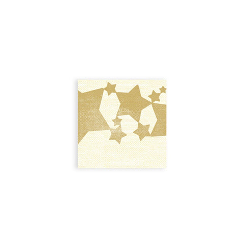 Niccolai | Eco-Friendly Recyclable Compostable Christmas Cocktail Napkins 50pk in Stella Gold Star