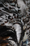Wearable Art Scarves | Leopard Print 100% Pure Silk Large Scarf