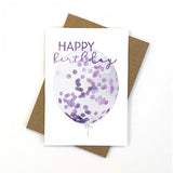 Candle Bark Creations | Confetti Balloon Watercolour Birthday Gift Card