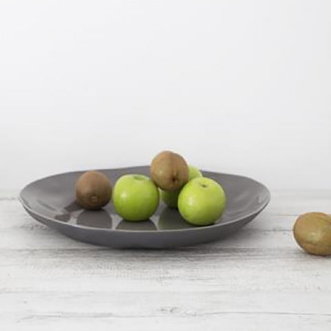 Ivory House | Flax Ceramic Charger Serving Plate in Charcoal
