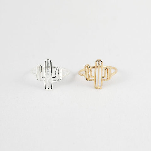 sophari | Cacti Cactus Ring in silver or 18k gold plated
