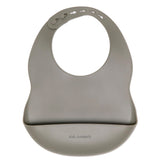 kids concepts | Food-grade BPA-free Silicone Food Bib with Catcher in Sage Green
