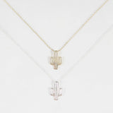 sophari | Cactus Necklace in silver or 18k gold plated
