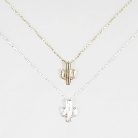 sophari | Cactus Necklace in silver or 18k gold plated