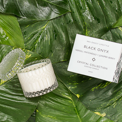 Mrs. Darcy | Crystal Collection Candle Black Onyx: Neroli + Ylang
