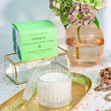 Mrs. Darcy | Crystal Collection Candle Emerald: Oakmoss, Sandalwood + Vanilla