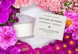 Mrs. Darcy | Crystal Collection Candle Mother of Pearl: Lemongrass + Coconut
