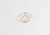 sophari | Delta triangle ring in rose gold plated