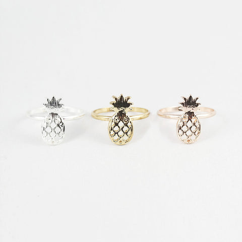 sophari | Pineapple Ring in silver, 18k gold or rose gold plated