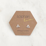 sophari | Sterling Silver (925) Fractal Triangle LUXE Stud Earrings