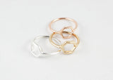 sophari | Hexi Hexagon Ring in silver, 18k gold or rose gold plated