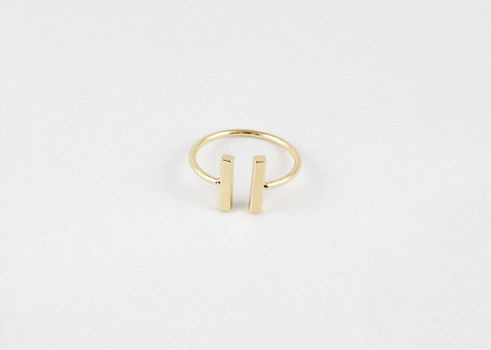 sophari | Parallel Ring in 18k gold plated