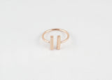 sophari | Parallel Ring in rose gold plated
