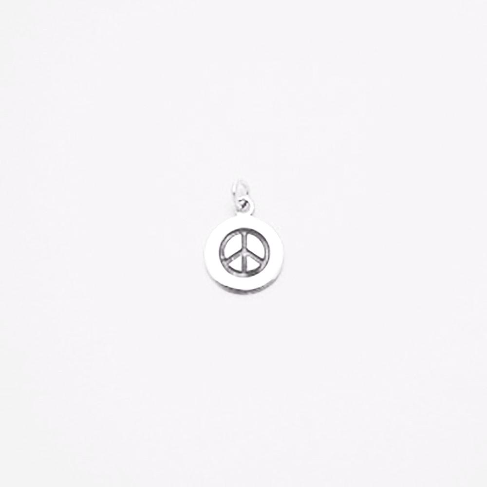 123home | Sterling Silver (925) Peace Sign Pendant for Necklace