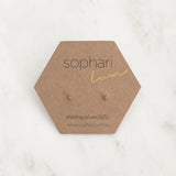 sophari | Sterling Silver Rose Gold Plated (925) Point LUXE Stud Earrings