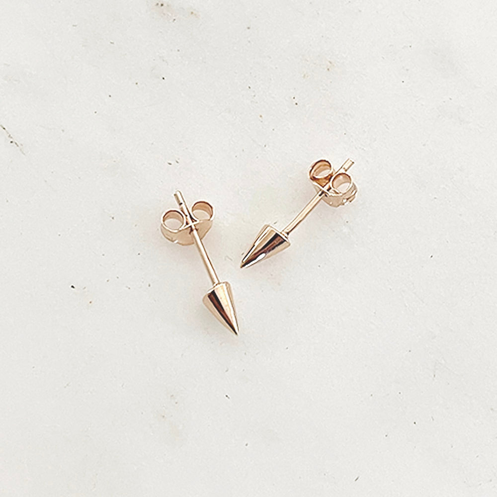 sophari | Sterling Silver Rose Gold Plated (925) Point LUXE Stud Earrings