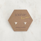sophari | Sterling Silver (925) Pyramids Triangle LUXE Stud Earrings