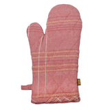Raine & Humble | Textured Check Oven Glove in Red Fig