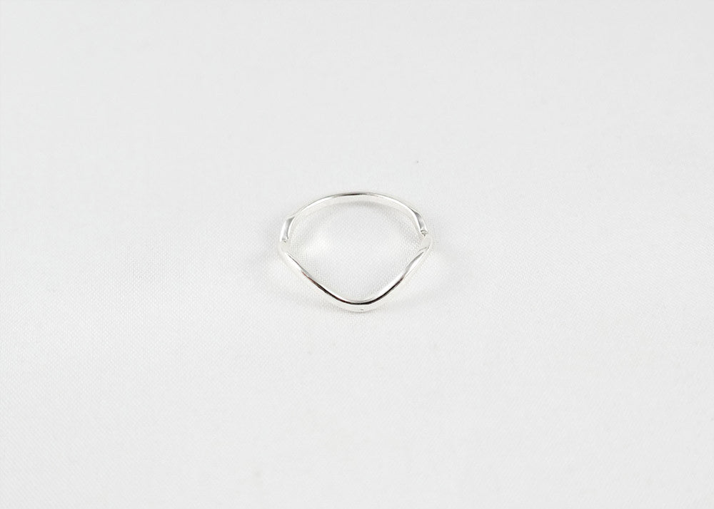 sophari | Wave thin ring in silver plated