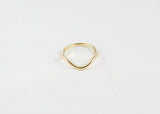 sophari | Wave thin ring in 18k gold plated