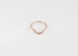 sophari | Wave thin ring in rose gold plated