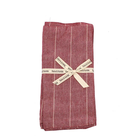 Raine & Humble | Wild Stripe Table Runner in Mulberry Red